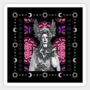 Whimsigoth Queen Pink Lace Magnet